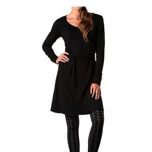 Horny Toad Marley Long Sleeve Knit Dress Black  M